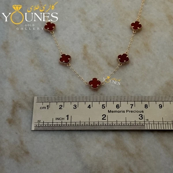 گردنبند ونکلیف عقیق طلا